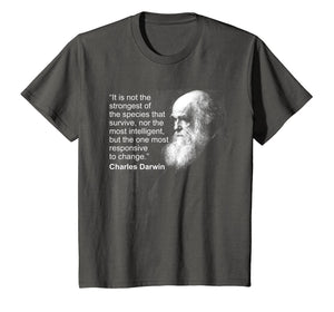 Charles Darwin Portrait quote Evolution Atheist t shirt