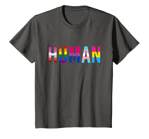 HUMAN LGBT Flag Gay Pride Month Transgender Rainbow Lesbian T-Shirt-1236131