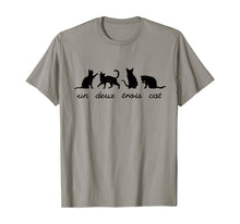 Load image into Gallery viewer, Un Deux Trois Cat Cute Funny French Pun Cat Lovers Gift T-Shirt
