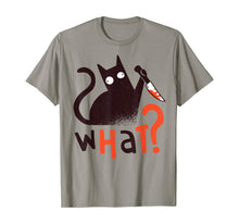 Load image into Gallery viewer, Funny Killer Cat With Knife Halloween Costume Men Women Gift T-Shirt

