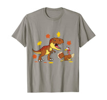 Load image into Gallery viewer, Turkey &amp; T Rex Thanksgiving Funny Gift For Kids Boys Girls T-Shirt
