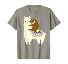 Load image into Gallery viewer, Cute Llama (Alpaca) And Sloth, Best friends, T-Shirt T-Shirt
