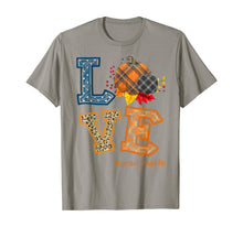 Load image into Gallery viewer, Womens LOVE Grandma Life Plaid Pumpkin Fall Thanksgiving T-Shirt
