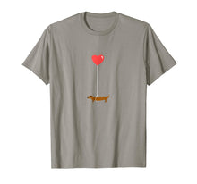 Load image into Gallery viewer, Funny Dachshund T-Shirt - Weenie love balloon
