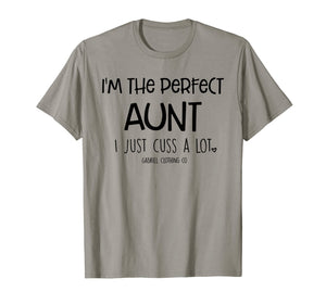 Funny I'm The Perfect Aunt I Just Cuss A Lot T-Shirt
