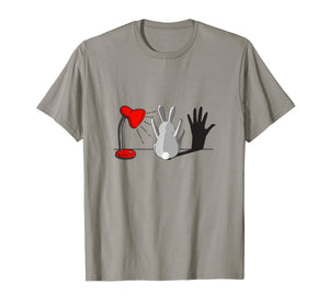 Cute Bunny With A Lamp Shade And A Hand Shadow T-Shirt