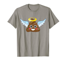 Load image into Gallery viewer, Funny Poop Emoji Angel Wings and Halo T-Shirt - Holy Poo
