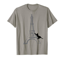 Load image into Gallery viewer, French France Paris Flag Eiffel Tower Cat T Shirt
