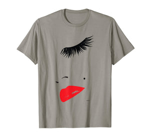 Eye Lashes In Vogue red lipstick t shirt Tops Tees Gifts
