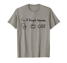 Load image into Gallery viewer, I&#39;m a Simple Woman Nurse T-shirt - coffee and Got T-shirt
