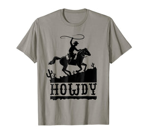 Howdy Fun Cowboy Riding Horse T-Shirt