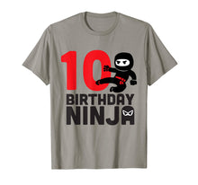 Load image into Gallery viewer, Ninja 10th Birthday T-shirt for 10 year olds
