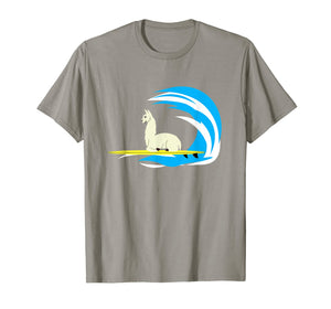 LLama Animal Surfer T-Shirt Men Women Kids