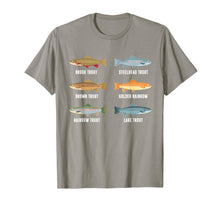 Load image into Gallery viewer, Fishing T-shirt Types of Trout Fish Species Funny Gift Tees
