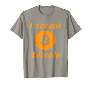 I Accept Bitcoin - Cryptocurrency Tee Shirt - Mens