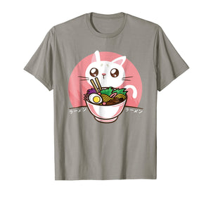Kawaii Japanese Ramen Noodles Shirt Anime Cat Lover Gift