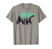 Load image into Gallery viewer, Bear Camping, Nature and Hiking T-Shirt with Forest
