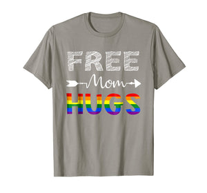 Free Mom Hugs T-Shirt for Women, Rainbow Gay Pride