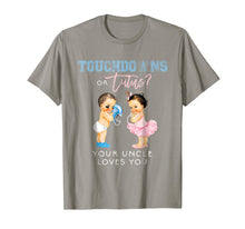 Load image into Gallery viewer, Uncle Gender Reveal Shirt Touchdown or Tutu Baby Shower Gift
