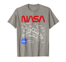 Load image into Gallery viewer, NASA Space Shuttle Schematic Layout Graphic T-Shirt
