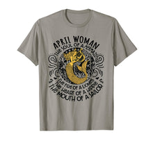 Load image into Gallery viewer, April Woman The Soul Of A Mermaid funny birthday Shirt
