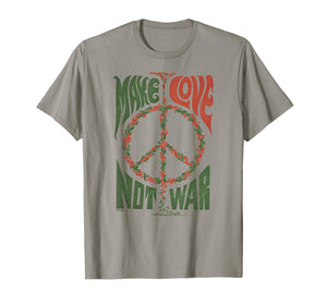 Make Love Not War Peace Vintage T- Shirt