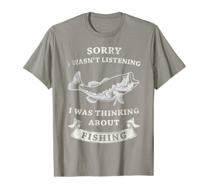 i was thinking about Fishing Gift Funny Distressed Classic T-Shirt