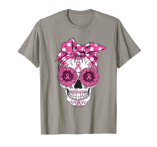 Load image into Gallery viewer, Pink Sugar Turban Skull Breast Cancer Awareness Gifts T-Shirt
