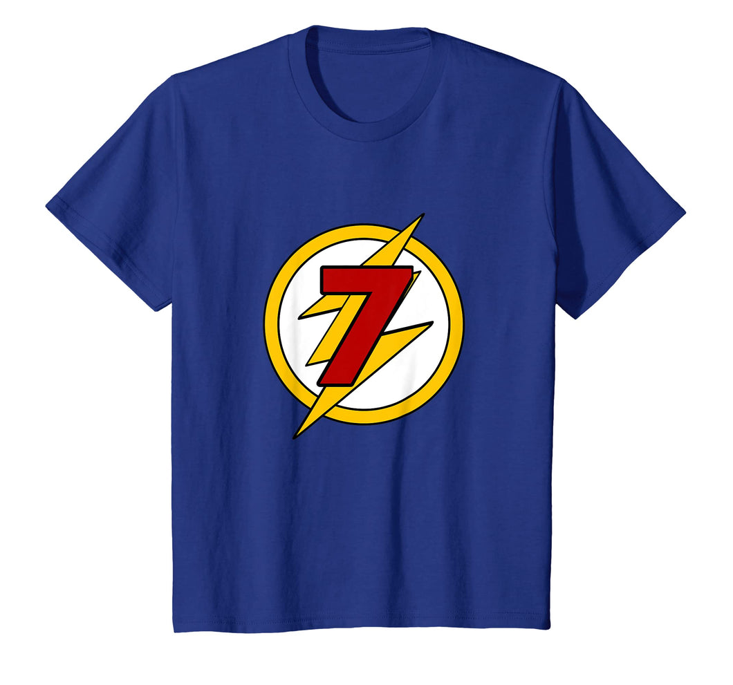 Kids 7 year old SuperHero TShirt for 7th Birthday-Superhero Theme
