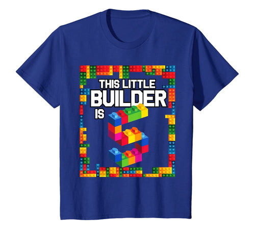 Kids 5 Year Old Building Blocks Birthday T Shirt Brick 5th Gift T-Shirt-119208