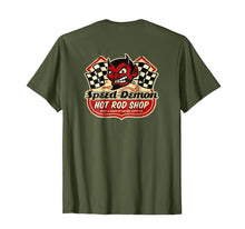 Load image into Gallery viewer, Speed Demon! Retro Hot Rod Shop T-Shirt
