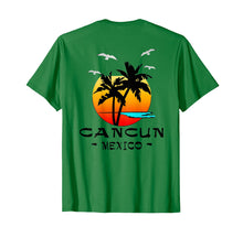 Load image into Gallery viewer, CANCUN MEXICO CARIBBEAN SUNSET PALMS SEAGULLS BEACH SHIRT
