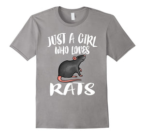 Just A Girl Who Loves Rats Owner Lover Gift T-Shirt