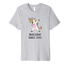 Load image into Gallery viewer, PREMIUM Unicorn Shirt Birthday 8 Years Awesome Since 2011
