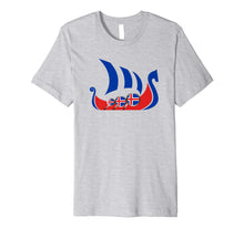 Load image into Gallery viewer, Iceland Viking Ship Shirt Icelandic Flag Dragon Boat Premium T-Shirt
