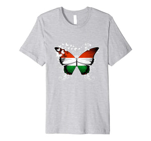 Hungary Flag shirt Hungarian Flag Butterfly