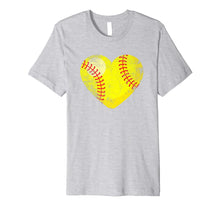 Load image into Gallery viewer, Fastpitch Heart Shaped Softball Love Shirt Adults And Kids
