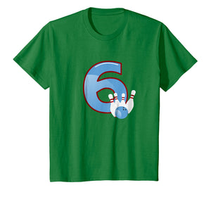 Kids Happy 6th Birthday 6 Bowling T-Shirt
