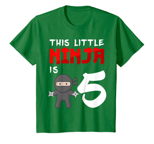 Kids Ninja Birthday Shirt 5 Year Old 5th Birthday Party Gifts