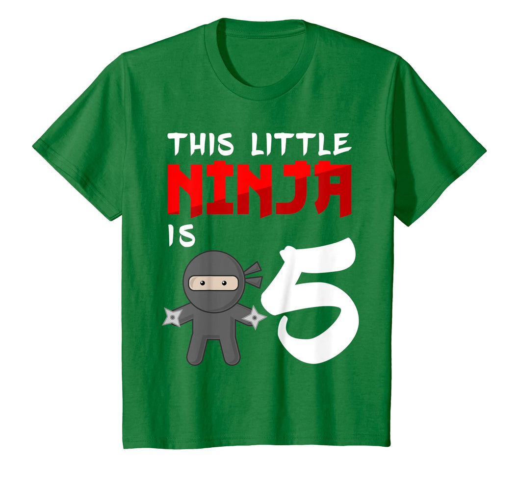 Kids Ninja Birthday Shirt 5 Year Old 5th Birthday Party Gifts