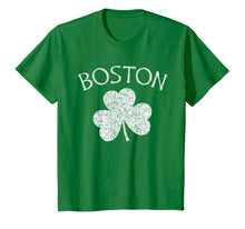 Load image into Gallery viewer, Boston T Shirt - Irish Shamrock Distressed Print
