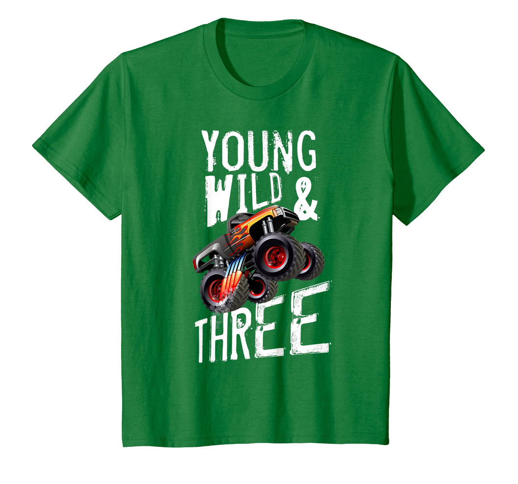 Kids 3rd Birthday Boy Monster Truck Rule JAM T-Shirt 3 Years Old