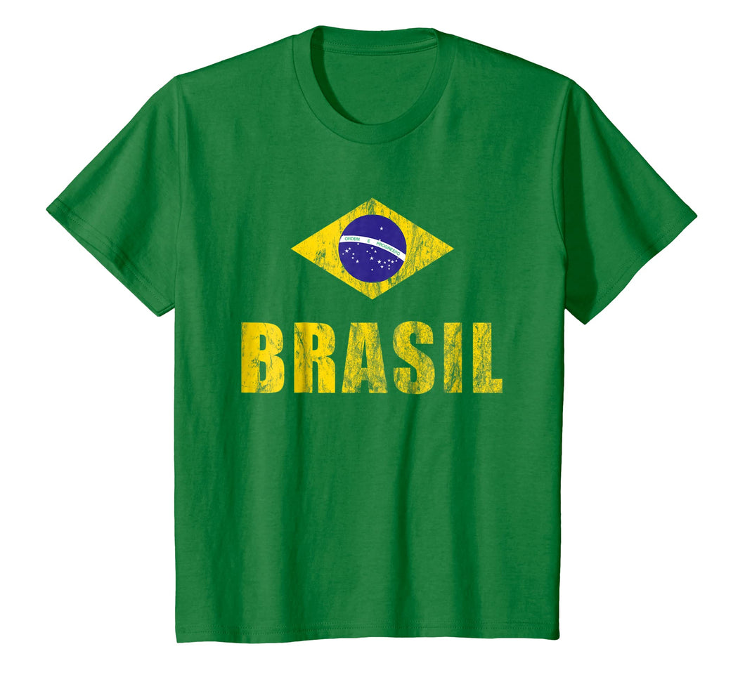 Brasil T-Shirt Gift Brazilian Flag Soccer Jersey Tee