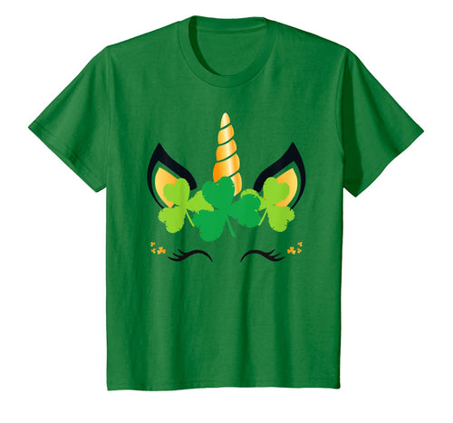 St Patricks Day Unicorn Shirt Girls Outfit Lucky Shamrock T-Shirt-376790