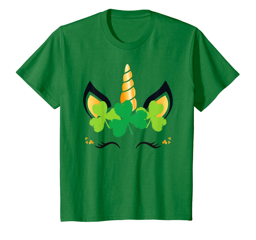 St Patricks Day Unicorn Shirt Girls Outfit Lucky Shamrock T-Shirt-376790