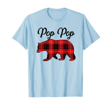 Load image into Gallery viewer, Red Plaid Pop Pop Bear Matching Pajama Family Buffalo Mom T-Shirt
