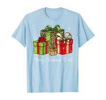 Load image into Gallery viewer, Merry Christmas Y'all Leopard Print Christmas Gift Box Xmas T-Shirt
