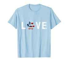 Load image into Gallery viewer, I Love Dogs &amp; Cats American Flag Paw Print Dog &amp; Cat T Shirt
