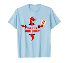 Load image into Gallery viewer, Happy 6th Birthday | Six 6 Year Old Dragon B-day Tee Gift
