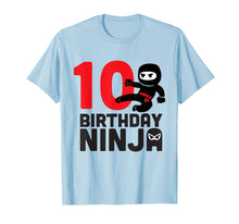 Load image into Gallery viewer, Ninja 10th Birthday T-shirt for 10 year olds
